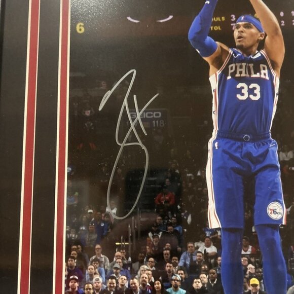 Tobias Harris Autograph Signed Philadelphia 76ers 11x14 Photo Framed JSA - Picture 2 of 4